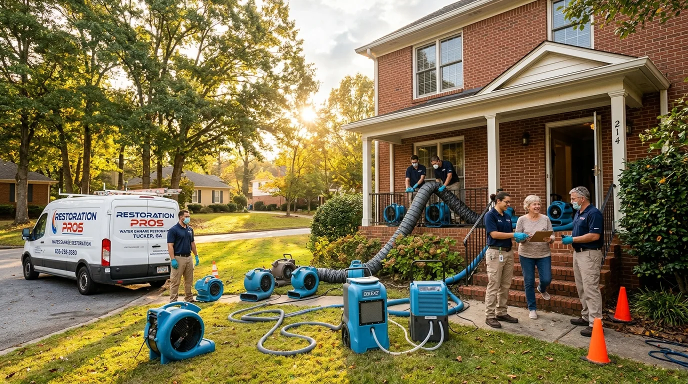Professional water damage restoration services in Tucker, Georgia
